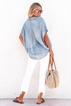 Load image into Gallery viewer, Jacky Oversized Denim Blouse