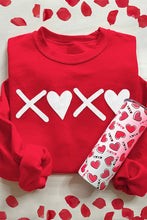 Load image into Gallery viewer, Women Puff XOXO Print Valentines Heart Sweatshirt