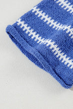 Load image into Gallery viewer, Casual Stripe Round Neck Drop Shoulder Sweater