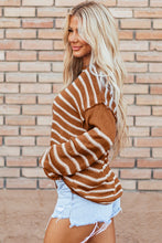 Load image into Gallery viewer, Casual Stripe Round Neck Drop Shoulder Sweater