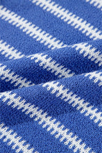 Load image into Gallery viewer, Casual Stripe Round Neck Drop Shoulder Sweater