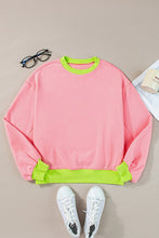 Load image into Gallery viewer, Women Colorblock Bubble Sleeve Sweatshirt