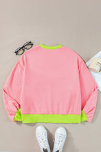 Load image into Gallery viewer, Women Colorblock Bubble Sleeve Sweatshirt