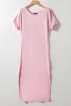 Load image into Gallery viewer, Women Hidden Pocket Splits Maxi T-shirt Dress