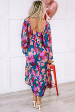 Load image into Gallery viewer, Women Floral Square Neck Ruffled High Waist Dress