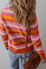 Load image into Gallery viewer, Women Color Block Ribbed Edge Round Neck Sweater