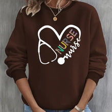 Load image into Gallery viewer, Stethoscope Heart Nurse Sweater