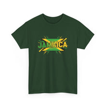 Load image into Gallery viewer, Jamaica Retro Pop Art Tee - Bold Green & Gold Island Graphic Shirt