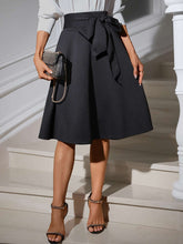 Load image into Gallery viewer, Tied Knee Length Skirt