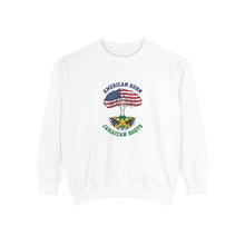 Load image into Gallery viewer, American Born Jamaican Roots Sweatshirt — Patriotic Jamaica Flag Crewneck