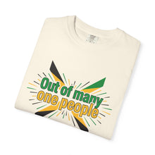 Load image into Gallery viewer, Out of Many One People T-Shirt — Jamaican Unity Flag Graphic Tee