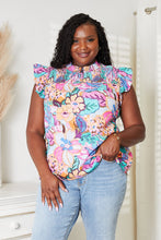 Load image into Gallery viewer, Floral Smocked Flutter Sleeve Top
