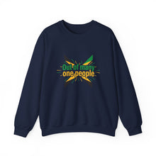 Load image into Gallery viewer, Out of Many One People Sweatshirt – Jamaican Flag Unity Crewneck