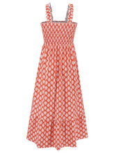 Load image into Gallery viewer, Smocked Printed Square Neck Sleeveless Dress