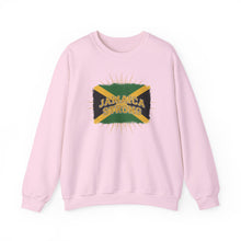 Load image into Gallery viewer, Jamaica Strong Crewneck Sweatshirt – Jamaican Flag Graphic