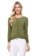 Load image into Gallery viewer, Crew neck Cardigan Sweater