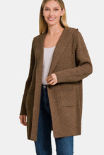 Load image into Gallery viewer, Zeta Hooded Open Front Sweater Cardigan