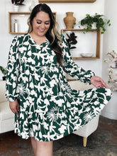 Load image into Gallery viewer, Double Take Full Size Printed Ruffle Hem Long Sleeve Dress