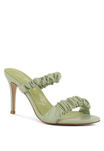 Load image into Gallery viewer, QUALIE GATHERED AROUND SLIP-ON HEELED SANDAL