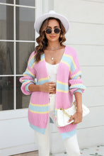 Load image into Gallery viewer, Color Block Ribbed Dropped Shoulder Open Front Cal
