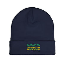 Load image into Gallery viewer, Jamaican 'Land We Love' Embroidered Knit Beanie