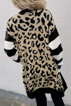 Load image into Gallery viewer, Leopard Open Front Long Sleeve Cardigan