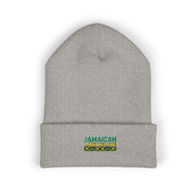 Load image into Gallery viewer, Jamaican Embroidered Cuffed Beanie — Reggae-Inspired Knit Hat