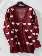 Load image into Gallery viewer, Heart V-Neck lCardigan