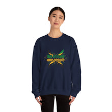 Load image into Gallery viewer, Out of Many One People Sweatshirt – Jamaican Flag Unity Crewneck