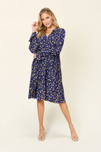 Load image into Gallery viewer, Carlie Printed Ruffle Hem Long Sleeve Dress