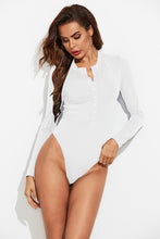 Load image into Gallery viewer, Half Button Round Neck Long Sleeve Bodysuit