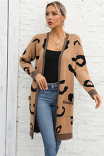 Load image into Gallery viewer, Printed Long Sleeve Cardigan with Pockets