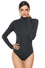 Load image into Gallery viewer, Ribbed Turtleneck Long Sleeve Bodysuit