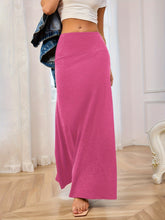 Load image into Gallery viewer, Solid Elastic Waist Maxi Skirt