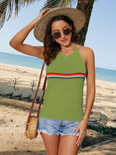 Load image into Gallery viewer, Tied Contrast Halter Neck Tank