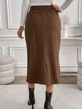 Load image into Gallery viewer, Slit Midi Skirt with Pockets