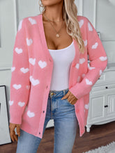 Load image into Gallery viewer, Heart V-Neck lCardigan