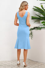 Load image into Gallery viewer, Wide Strap Wrap Fishtail Dress