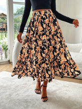 Load image into Gallery viewer, Floral Elastic Waist Midi Skirt
