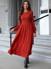 Load image into Gallery viewer, Fallon Ribbed Long Sleeve Dress