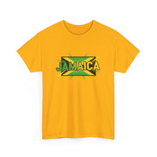 Load image into Gallery viewer, Jamaica Retro Pop Art Tee - Bold Green & Gold Island Graphic Shirt