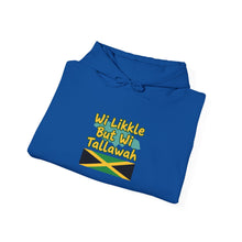 Load image into Gallery viewer, Jamaica Pride Hoodie – "Wi Likkle But Wi Tallawah" Flag Sweatshirt