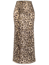 Load image into Gallery viewer, Honey Slit Leopard Midi Skirt