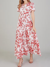 Load image into Gallery viewer, Taylor Floral Notched Short Sleeve Dress