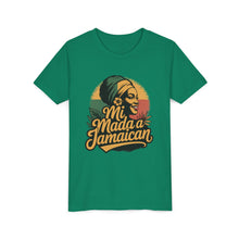 Load image into Gallery viewer, Youth Tee - "Mi Mada a Jamaican" Kids T‑Shirt