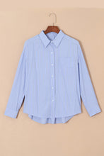Load image into Gallery viewer, Striped Button Up Long Sleeve Shirt