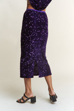 Load image into Gallery viewer, J.NNA Sequin Back Slit Midi Skirt