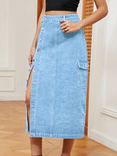 Load image into Gallery viewer, Marley Button Down Denim Skirt