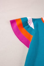 Load image into Gallery viewer, Color Block Round Neck Knit Top