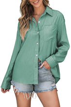 Load image into Gallery viewer, Striped Button Up Long Sleeve Shirt